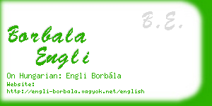 borbala engli business card
